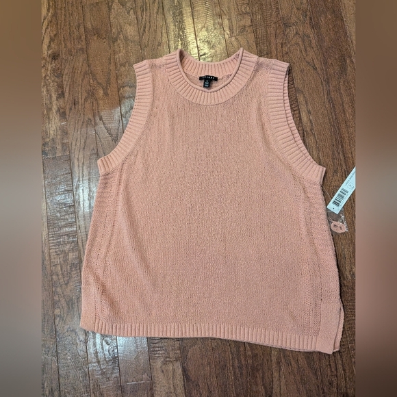 Tribal Sleeveless Cotton Round Neck Sweater Split Hem Coral/Clay Sz 3x NWT - Picture 15 of 17